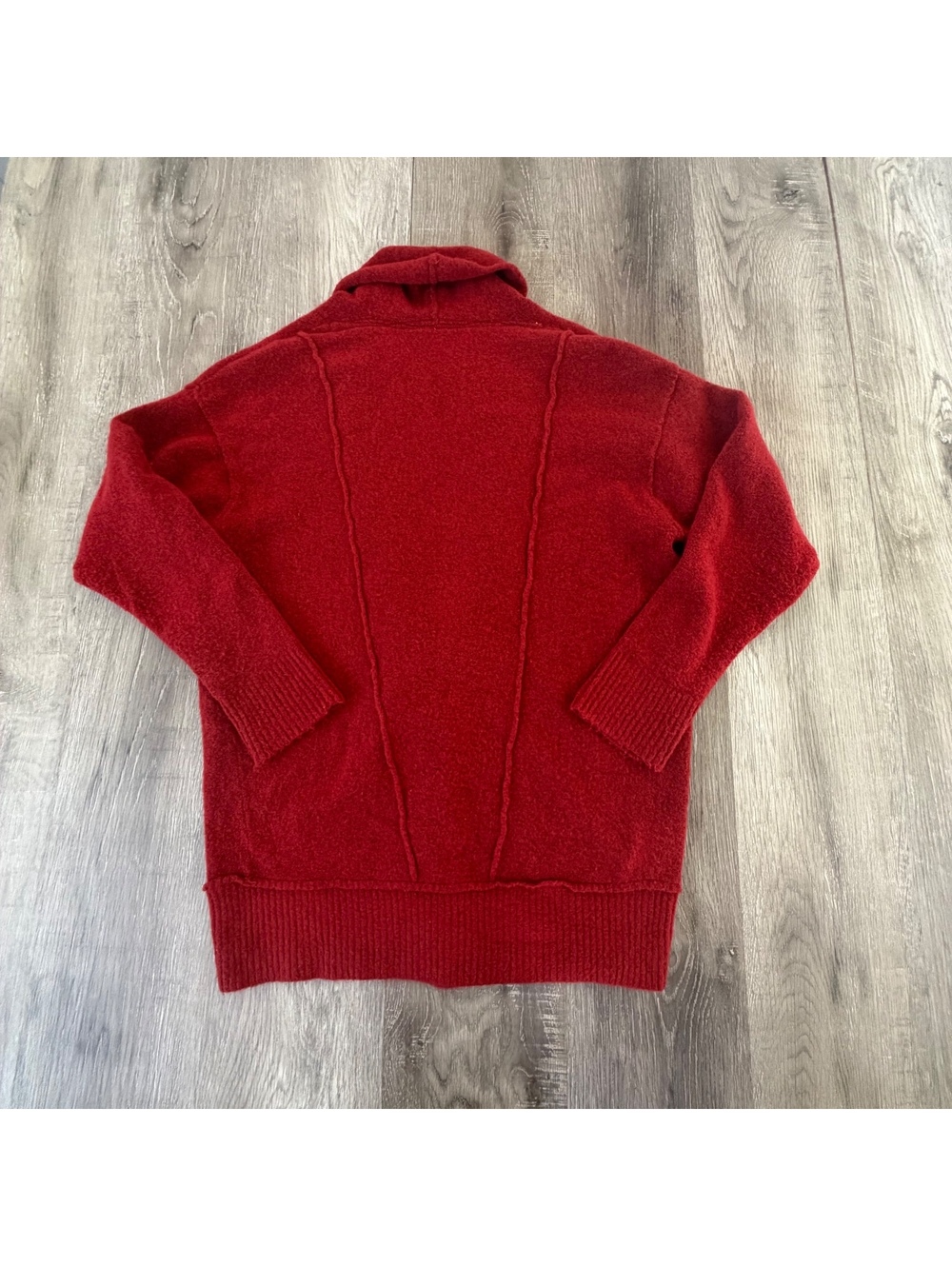 Free People Oversized Red Eucalyptus Cardigan XS - Picture 3 of 7